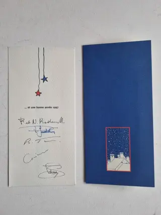 Tintin - Ensemble de 3 cartes de voeux 1991, 1996, 1997 - Eerste druk - (1990/1996)