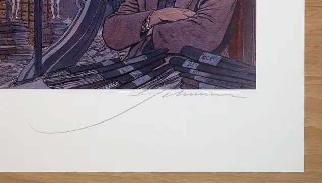 Schuiten, François - Estampe - Paul Otlet Mondaneum - Signé et numéroté