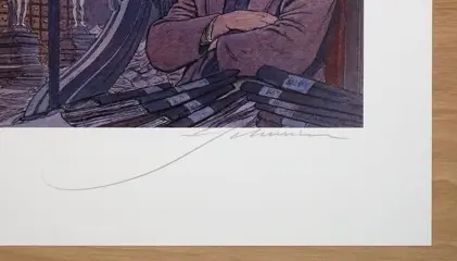 Schuiten, François - Estampe - Paul Otlet Mondaneum - Signé et numéroté