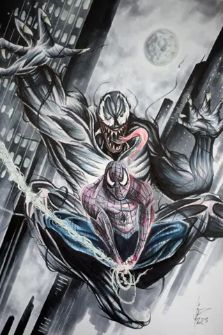 Pablo Such - Original Art - Venom VS Spider-Man - Uniek exemplaar - (2023)