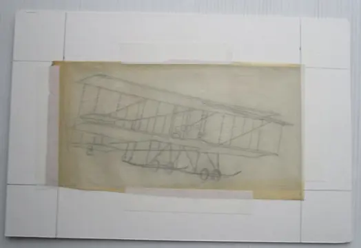Tintin - originele tekening ontwerp Chromo - L'aviation 1 page 36 - (1954)