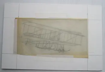 Tintin - originele tekening ontwerp Chromo - L'aviation 1 page 36 - (1954)