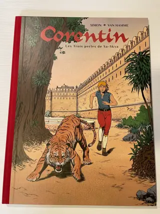 Corentin T8 - Les Trois perles de Sa-Skya + 3x ex-libris - C - TT - (2017)