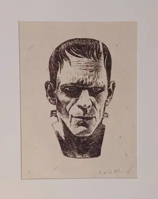 Wildfang, Emma - Limited Edition 1/5 - Frankenstein's monster - Japan series "sketches" - Size: 30 x 42 cm. - (2023)