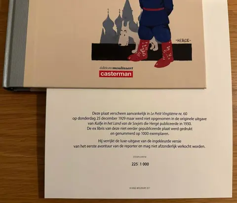Kuifje, Tintin - Kuifje in het land van de Sovjets - Gekleurde versie - Luxe + 70 jaar Kuifje + Album +Cadeau kaart - (1999/2017)