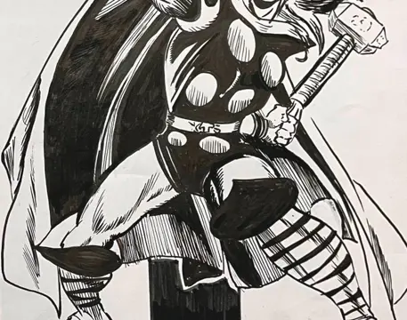 Thor - Ron Frenz - Thor Commission - Uniek exemplaar