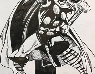 Thor - Ron Frenz - Thor Commission - Uniek exemplaar