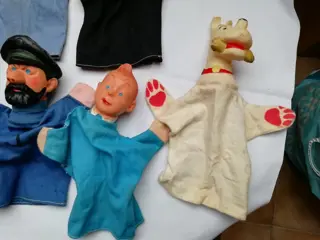 Tintin - Ensemble de 6 marionnettes du théâtre Tintin - (années 60-70)