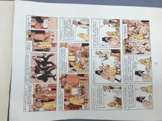 Tintin - Making of "Le secret de la Licorne"&nbsp;- 4x Planche Essais de Couleur - Page 3 - (1952)