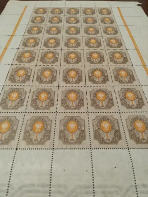Russische Federatie 1910/1910 - Russian Empire. Sheet of 40 of the ruble - Michel # 77 Axа