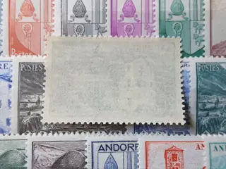 Andorra 1944/1958 - 15 complete years of standard-use stamps, without the non-issued stamps - Yvert 93 à 99, 100 à 118, 119 à 137, 138 à 153
