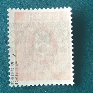 Geallieerde bezetting - Duitsland (Amerikaanse en Britse zone) 1948 - 8Pf cijfer met netopdruk op dun papier - gekeurd Schlegel BPP - Michel 53 l y