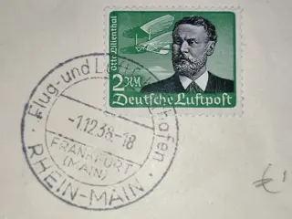 Duitse Rijk - Graf Zeppelin cover Sudetenland Fahrt 1 Dec 1938 with isolated 2RM Airmail stamp