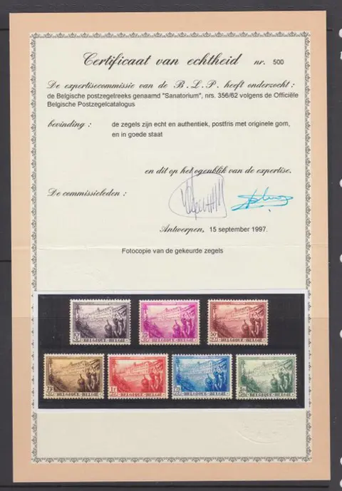 België 1932 - 1932 volledig jaar - OBP : 333/362 (2 reeksen met certificaat)