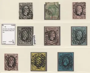 Saksen 1850/1867 - Nearly complete collection, 6 expertised values; 1 x photo expert finding - Nr.2 - 19