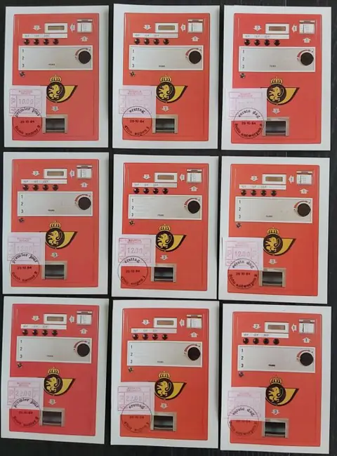 België 1981/1984 - ATM FRAMA alle officiële FDC uitgegeven door bPost - OBP ATM1/6 -ATM 6A - ATM 7/56 - ATM 57/59 - ATM 60