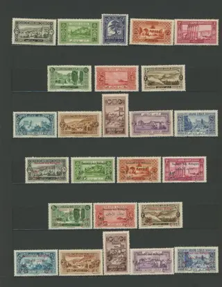 Franse kolonie 1924 - Quote: over €2400 - Greater Lebanon - Very nice consistent set, mint, including MNH, post, airmail, - Depuis le n°1