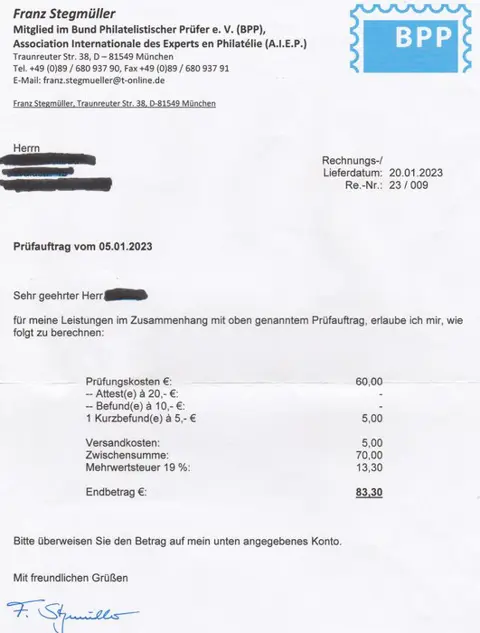 Baden 1862 - No. 22&nbsp;b with brief expert finding