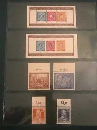 Geallieerde bezetting - Duitsland 1946/1948 - Drie jaargangen met WOR/POR, blokken en boekje - Michel 911/970, blok 12A/B en boekje 50