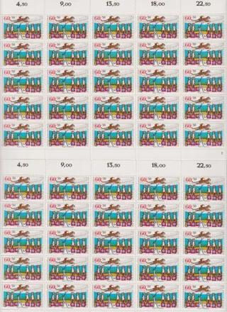 Berlijn 1989 - Complete vellen van 50/25