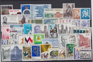 België 1970/1979 - Volledige jaren 1970/1979 - Omvat zegels, blokken, boekjes en zegels uit blokken