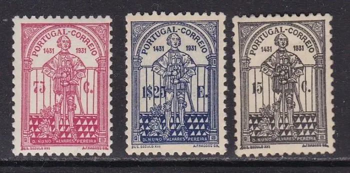 Portugal 1931 - Nuno Álvares Pereira - Mundifil 537/542