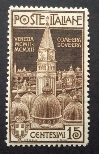 Koninkrijk Italië 1912 - Venice Campanile - Sassone 97/98