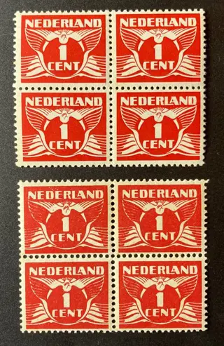 Nederland 1926 - Vliegende Duif met variëteit: zegels overbeïnkt - NVPH 170A