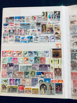 Wereld - Zware verhuisdoos varia wereld in circa 18 albums/mappen