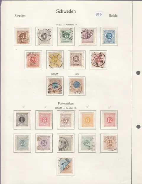 Zweden 1872/1942 - Sweden 1872–1942, collection on sheets - Michel