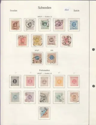Zweden 1872/1942 - Sweden 1872–1942, collection on sheets - Michel
