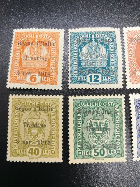 Italië - Trentino 1918 - Redeemed lands: Trentino. 10 values of the set (incomplete). Catalogue value €1600