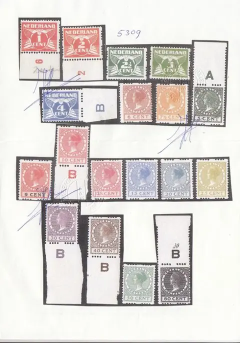 Nederland 1925 - Tweezijdige roltanding - NVPH R1/R18