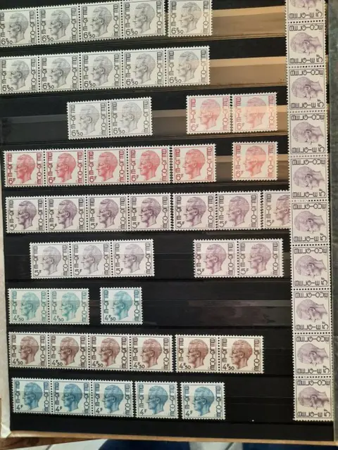 België 1970/2002 - Lot of mint stamps - Feuilles de timbres, Timbres, Blocs Feuillets et divers documents philathélique autour de la royauté