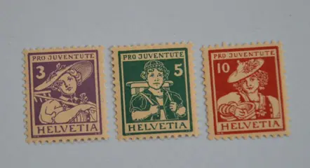 Zwitserland - Switzerland - 3 Pro Juventute series 1915-1916-1917