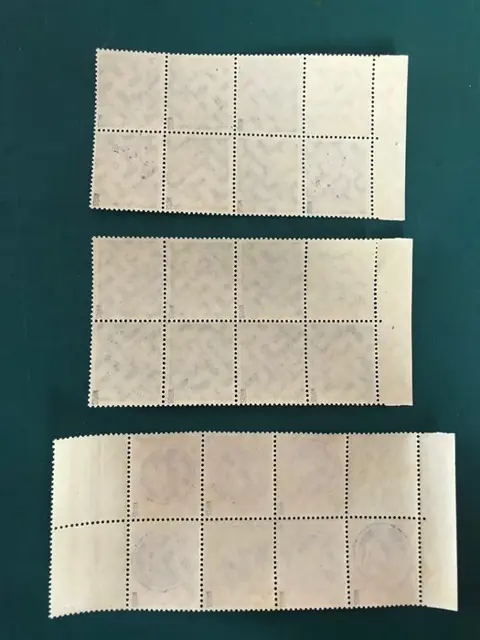 Duitsland - lokale postgebieden 1945 - Fredesdorf : 3 Postzegelblaadjes Hindenberg met FM opdruk - gekeurd - Michel HB F98/100