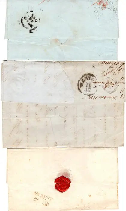 Italiaanse oude staten - Lombardije Venetië - Lot of 12 covers, all good/very good quality – stamped with 15 c./30 c. of the 1st issue