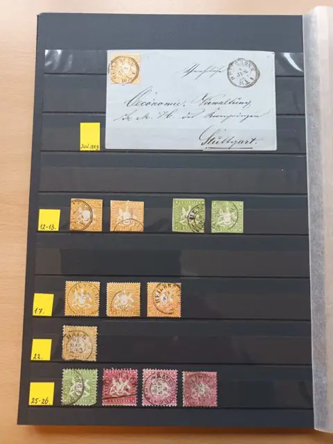 Württemberg - Collection on stock cards