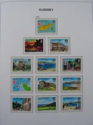 Alderney, Aland, Azoren en Madeira. 1980/1993 - Vier collecties in één DAVO LX album.