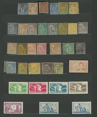 Franse kolonie 1859 - Quote: over €2,700. General Colonies - Superb and extensive collection with vintage, post and taxes - Depuis le n°1