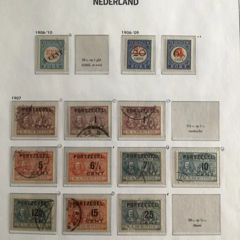 Nederland 1870/1975 - Verzameling Portzegels, Roltanding, Luchtpostzegels en Dienstzegels