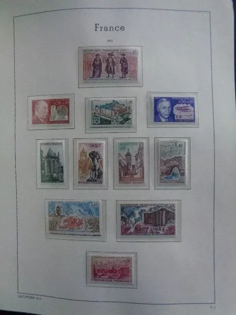 Frankrijk 1971/1989 - Collection in Leuchtturm album with many full years and many mint** booklets, quote and face value** - dont Carnets , Poste Aérienne ,Service, Préo & Taxe