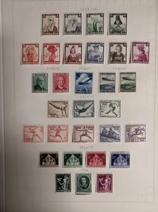 Duitse Rijk 1935/1945 - Unused, only slightly incomplete collection on sheets