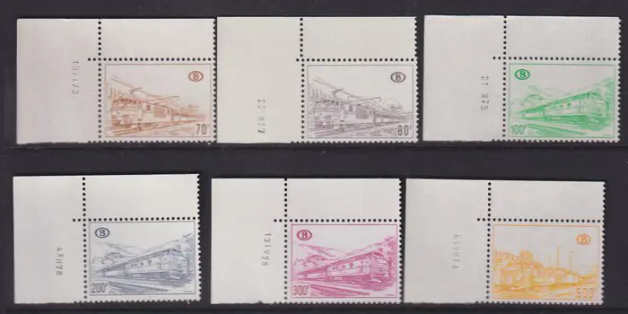 België 1960/1972 - Spoorweg en pakketzegels. - OCB: 369/399, 423