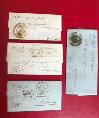 Italiaanse oude staten 1812/1868 - Lot of 48 pre-philatelic and unstamped letters of the Italian Old States