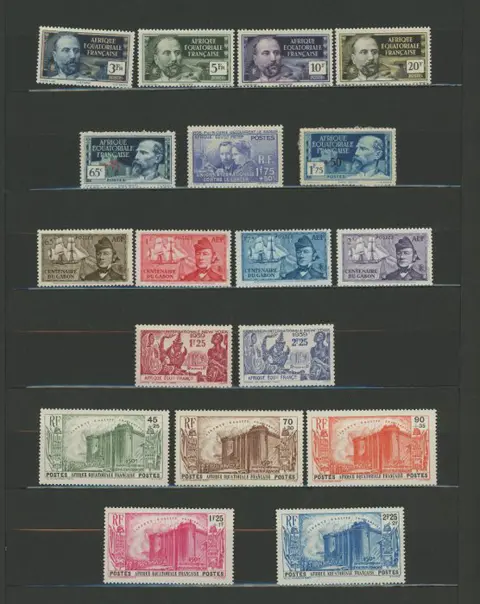 Franse kolonie 1936 - Quote: over €2,500 - AEF - Beautiful consistent set, mint, including NSC, ‘Free’, ‘Resistance’ - Depuis le n°1