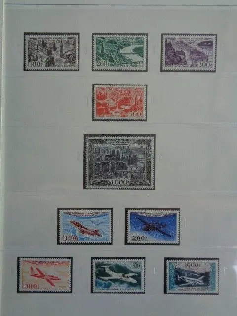 Frankrijk 1946/1965 - Lot of airmail, mint**, including Union Postale, View of Paris & Prototypes // postal freshness ++ - N°16 au N°42 complet Neuf** 1er Choix