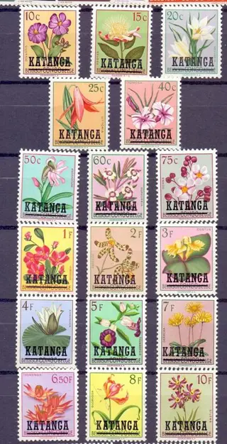 Katanga 1960/1962 - Volledige verzameling Katanga - OBP/COB 1/81