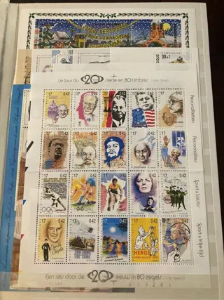 België 1995/1999 - 5 jaargangen gewone zegels en blokken zoals in Davo album V