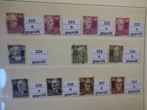 Geallieerde bezetting - Duitsland (Sovjet-zone) 1948 - Soviet occupation zone, so-called “Köpfe&nbsp;I” (Heads&nbsp;I) expertised collection of colour the variants - 212-227